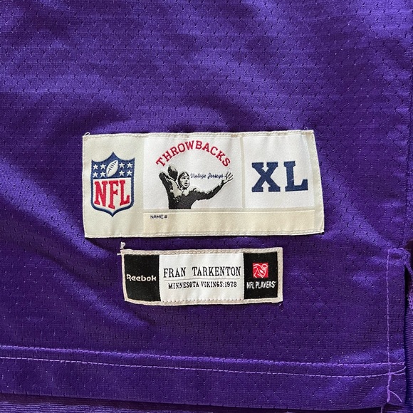 *RARE* 1978 Fran Tarkenton Reebok Vintage Throwback Minnesota Vikings Jersey XL - Picture 3 of 15